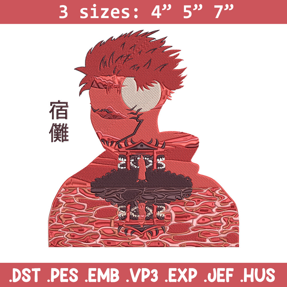 Malevolent Shrine Embroidery Design, Jujutsu Embroidery, Embroidery File, Anime Embroidery, Anime shirt,Digital download.jpg