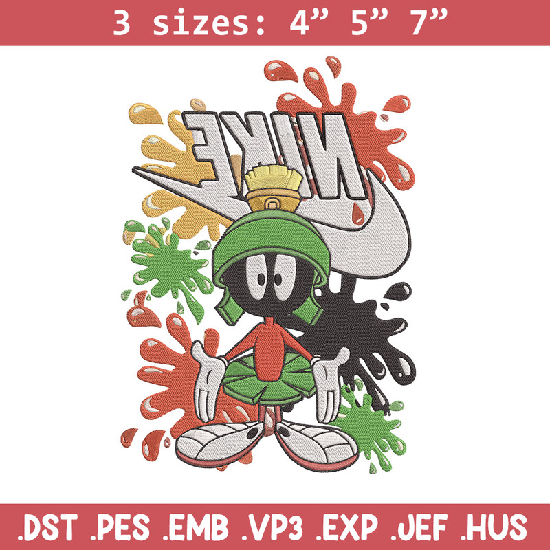 Marvin x nike Embroidery Design, Marvin Embroidery, Embroidery File, Anime Embroidery, Anime shirt, Digital download.jpg