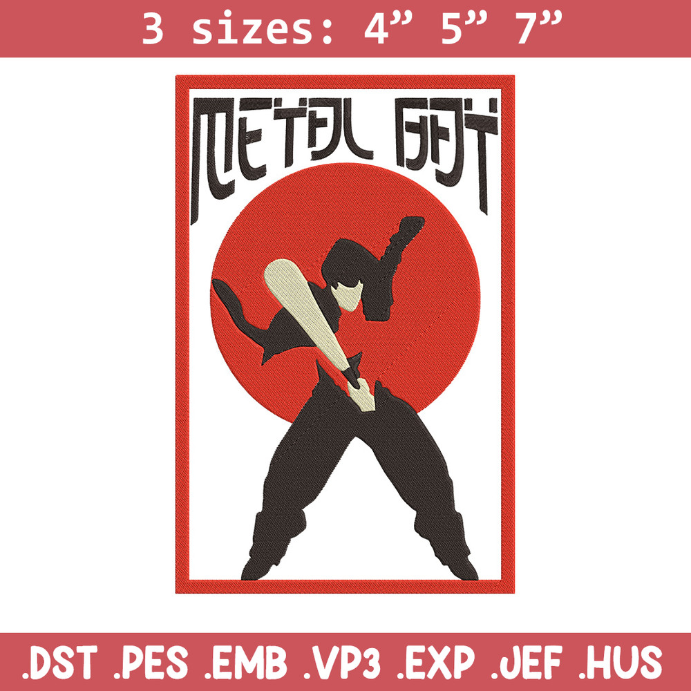 Metal bat Embroidery Design, One punch man Embroidery, Embroidery File, Anime Embroidery, Anime shirt, Digital download..jpg