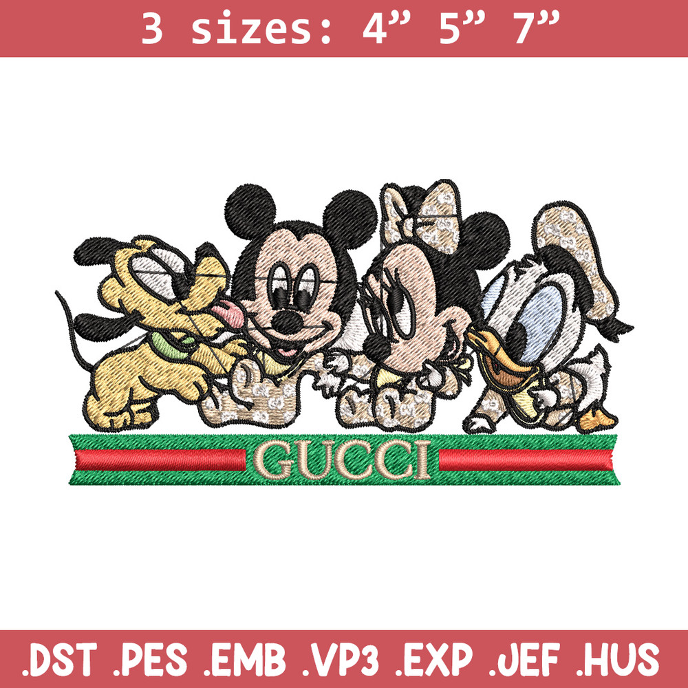 Mickey friends Embroidery Design, Gucci Embroidery, Embroidery File, Logo shirt, Sport Embroidery, Digital download.jpg