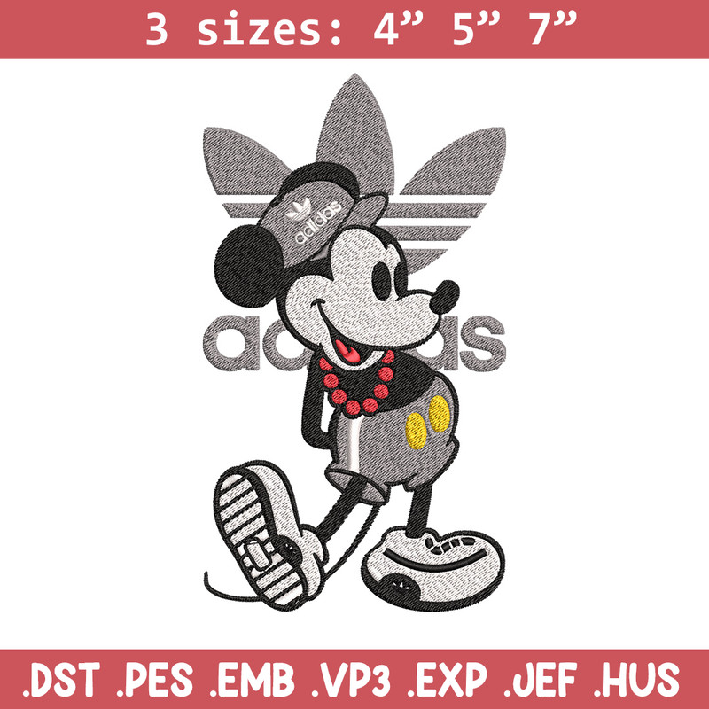 Mickey grey adidas Embroidery Design, Adidas Embroidery, Brand Embroidery, Embroidery File, Logo shirt, Digital download.jpg