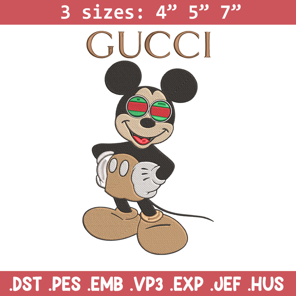 Mickey gucci Embroidery Design, Mickey Embroidery, Embroidery File, Gucci Embroidery, Anime shirt, Digital download..jpg