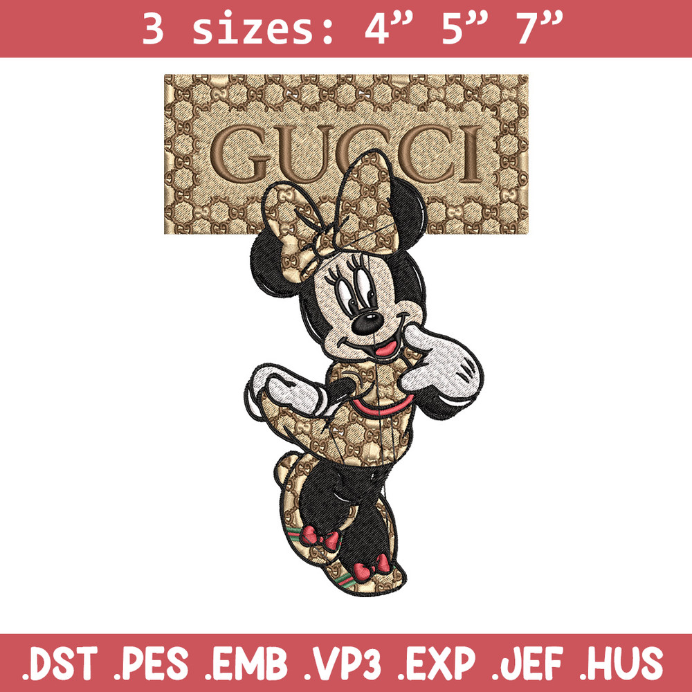 Minnie gucci Embroidery Design, Gucci Embroidery, Brand Embroidery, Logo shirt, Embroidery File, Digital download.jpg