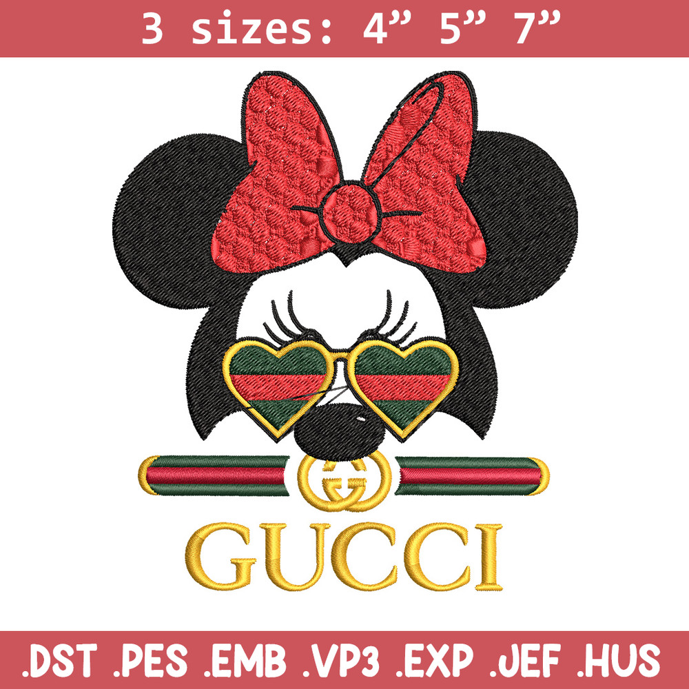 Minnie head Embroidery Design, Gucci Embroidery, Brand Embroidery, Logo shirt, Embroidery File, Digital download.jpg