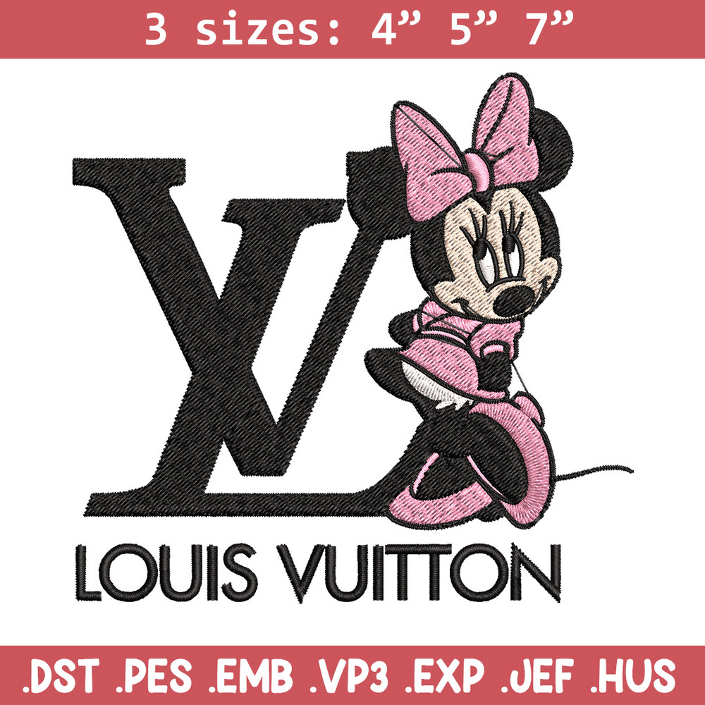 Minnie louis vuitton Embroidery Design, Lv Embroidery, Embroidery File, Disney Embroidery, Logo shirt, Digital download.jpg