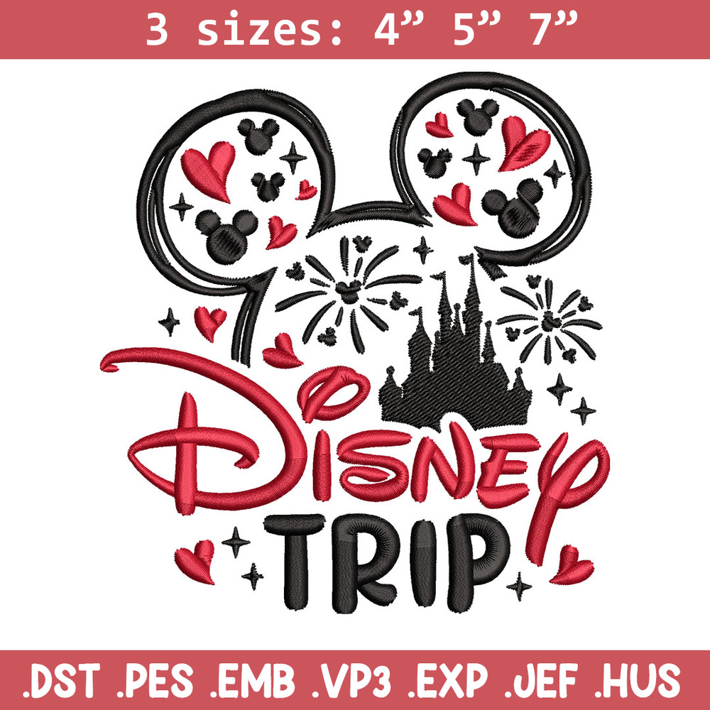 Minnie Mouse Disney Trip Embroidery Design, Disney logo Embroidery, Embroidery File, Embroidery design, Digital download.jpg