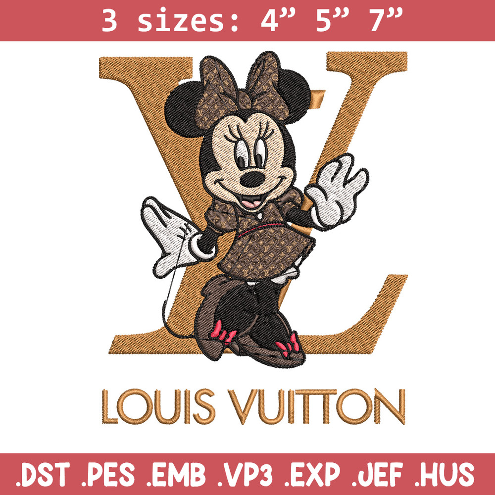 Minnie smile lv Embroidery Design, Lv Embroidery, Embroidery File, Brand Embroidery, Logo shirt, Digital download.jpg