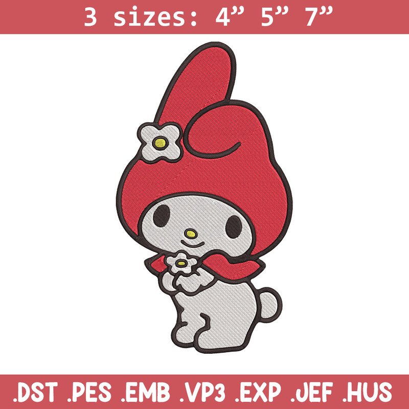 My Melody Embroidery Design, Hello kitty Embroidery, Embroidery File, Anime Embroidery, Anime shirt, Digital download.jpg