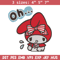 My Melody sad Embroidery Design, Hello kitty Embroidery, Embroidery File, Anime Embroidery, Digital download.jpg