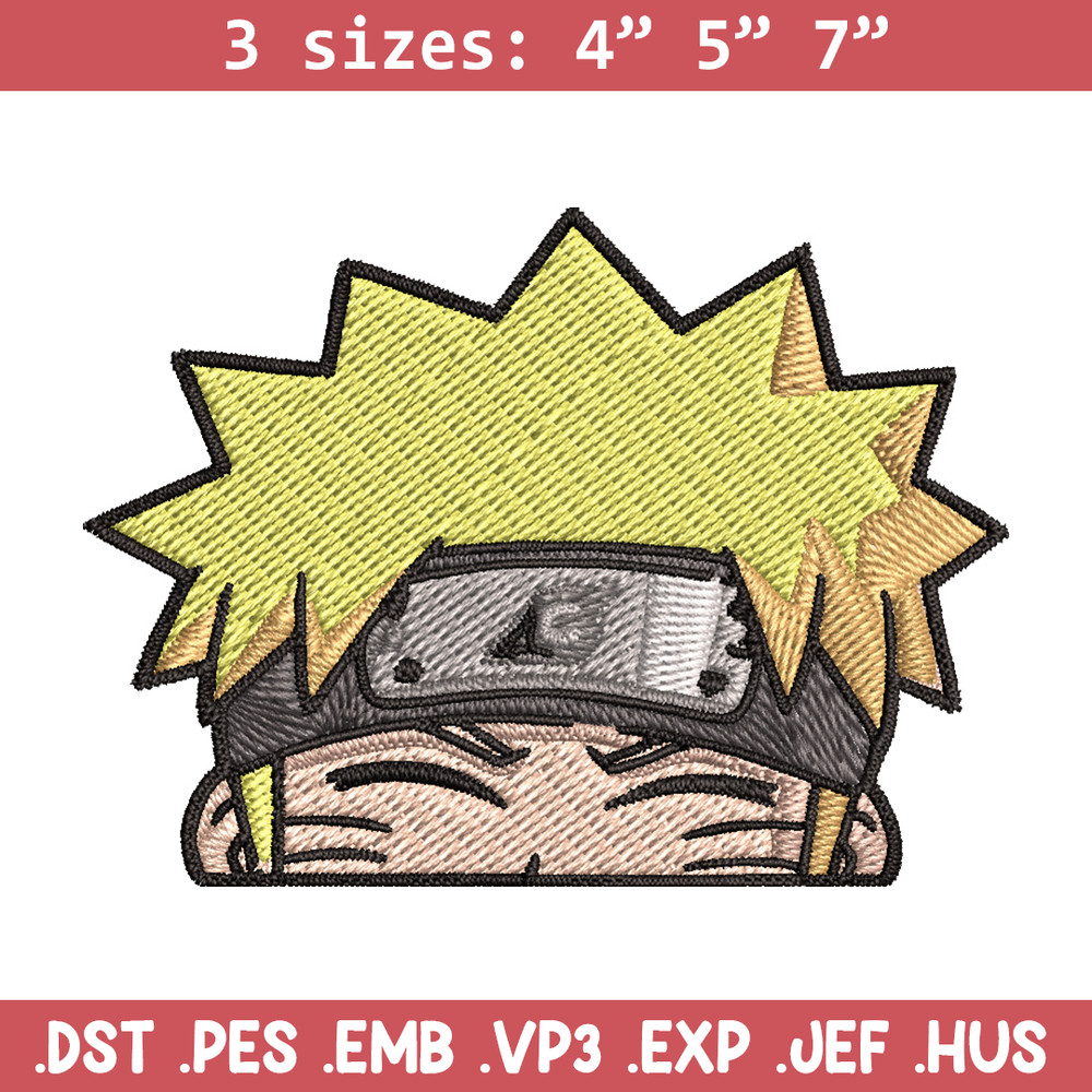 Naruto Peeker Embroidery Design, Naruto Embroidery, Embroidery File, Anime Embroidery, Anime shirt, Digital download.jpg