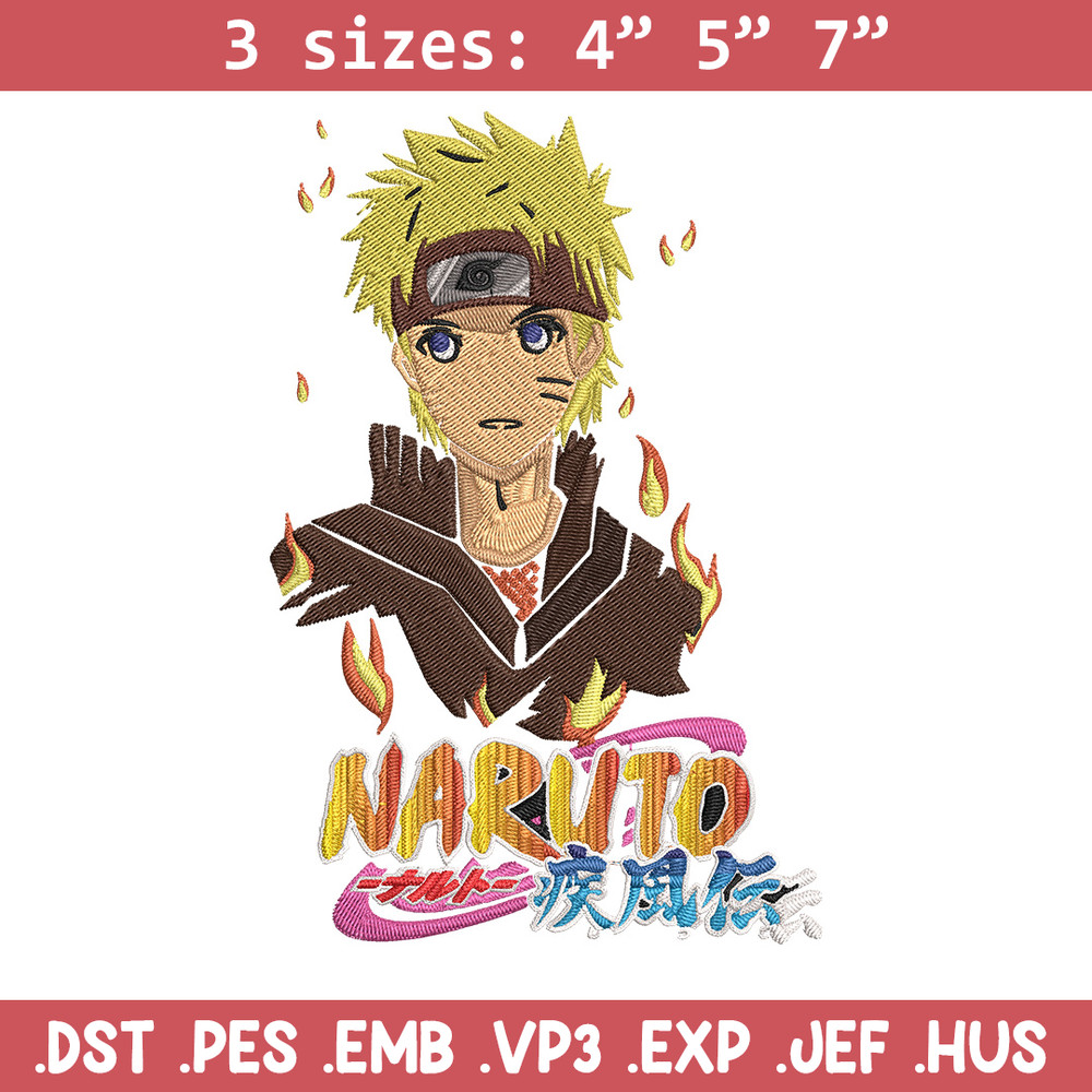 Naruto Poster Embroidery Design, Naruto Embroidery, Embroidery File, Anime Embroidery, Anime shirt,Digital download.jpg