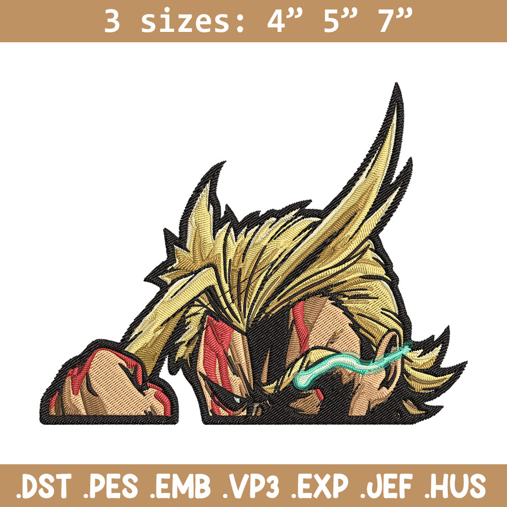 All Might Embroidery Design, Mha Embroidery, Embroidery File, Anime Embroidery, Anime shirt, Digital download.jpg