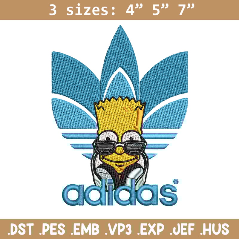 Bart simpson adidas Embroidery Design,Adidas Embroidery, Brand Embroidery, Embroidery File, Logo shirt, Digital download.jpg