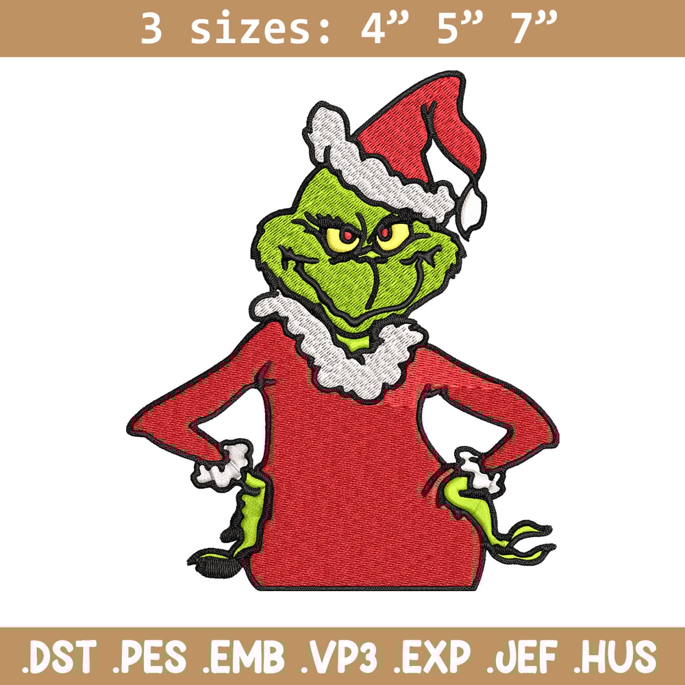 Christmas Grinch Embroidery design, Grinch christmas Embroidery, Embroidery File, Grinch design, Instant download..jpg