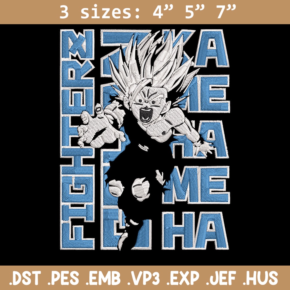 Gohan poster Embroidery Design, Dragonball Embroidery, Embroidery File, Anime Embroidery, Anime shirt, Digital download.jpg