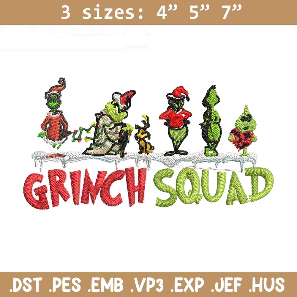 Grinch squad christmas Embroidery design, Grinch Christmas Embroidery, Grinch design, Embroidery File, Digital download..jpg
