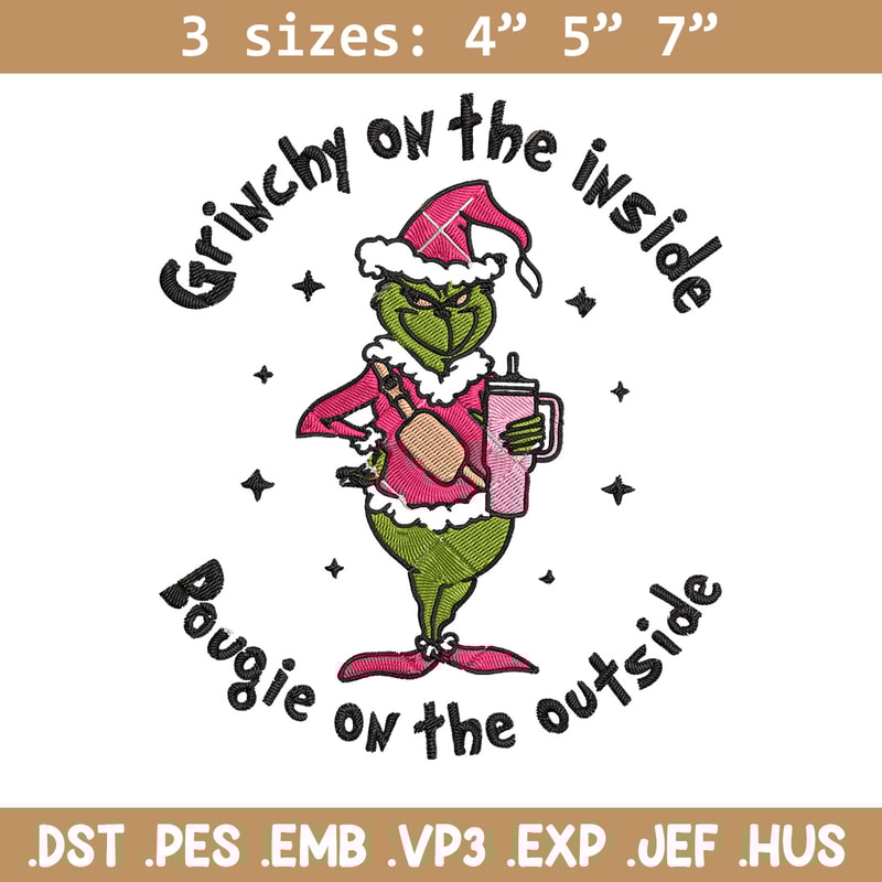 Grinchy Embroidery Design, Grinch Embroidery, Embroidery File, Chrismas Embroidery, Anime shirt, Digital download.jpg