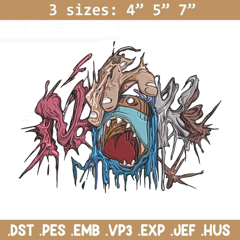 Horror logo Embroidery Design, Horror Embroidery, Embroidery File, Anime Embroidery, Anime shirt, Digital download.jpg