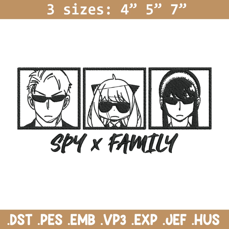 Logo Spy x family Embroidery Design, Spy x family Embroidery, Embroidery File, Anime Embroidery, Digital download..jpg