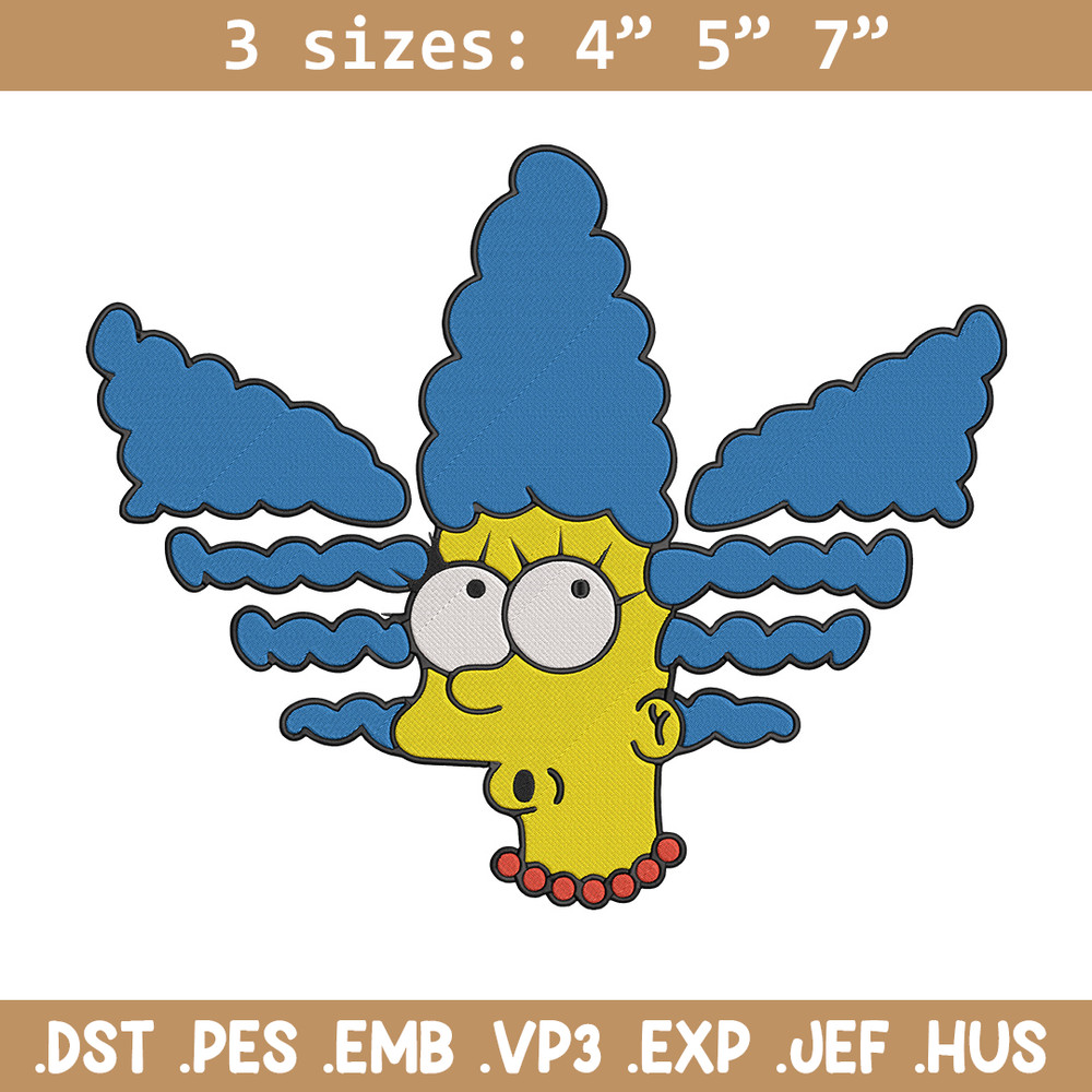 Marge Simpson Embroidery Design, Simpson Embroidery, Embroidery File, Anime Embroidery, Adidas shirt, Digital download.jpg