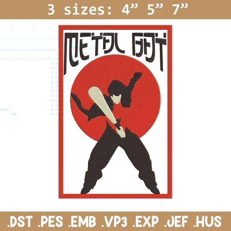 Metal bat Embroidery Design, One punch man Embroidery, Embroidery File, Anime Embroidery, Anime shirt, Digital download..jpg