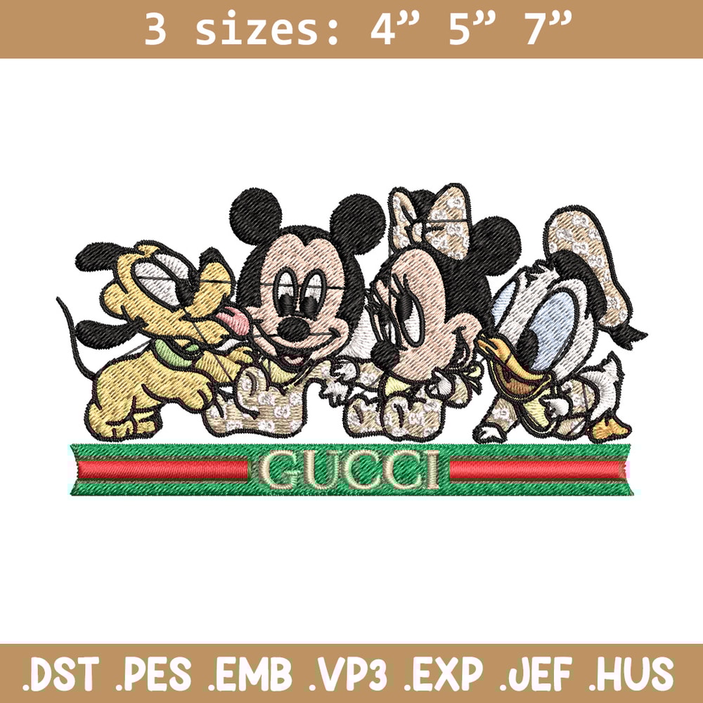Mickey friends Embroidery Design, Gucci Embroidery, Embroidery File, Logo shirt, Sport Embroidery, Digital download.jpg
