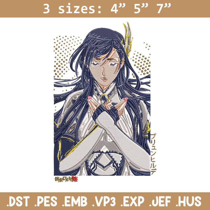 Brunhilde poster Embroidery Design, Ragnarok Embroidery, Embroidery File, Anime Embroidery, Anime shirt,Digital download.jpg