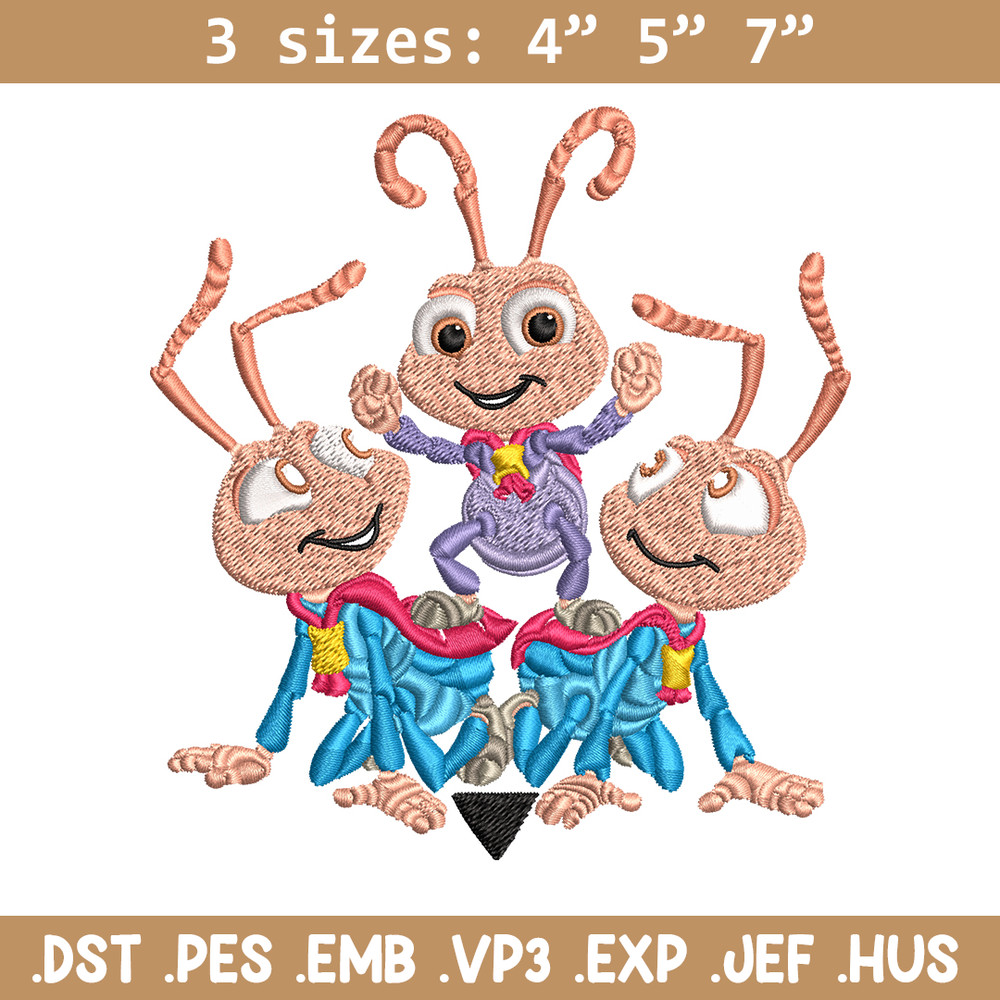 Bug's Life logo Embroidery design, Bug's Life logo Embroidery, cartoon design, Embroidery File, Digital download..jpg