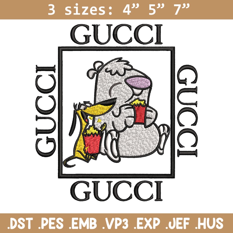 Cartoon Gucci Embroidery design, Cartoon Gucci Embroidery, cartoon design, Embroidery File, Gucci logo, Instant download.jpg