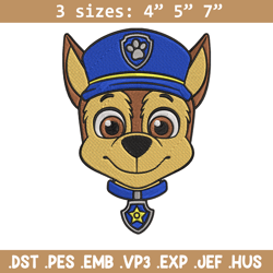 chase dog embroidery design, paw patrol embroidery, embroidery file,anime embroidery, anime shirt, digital download