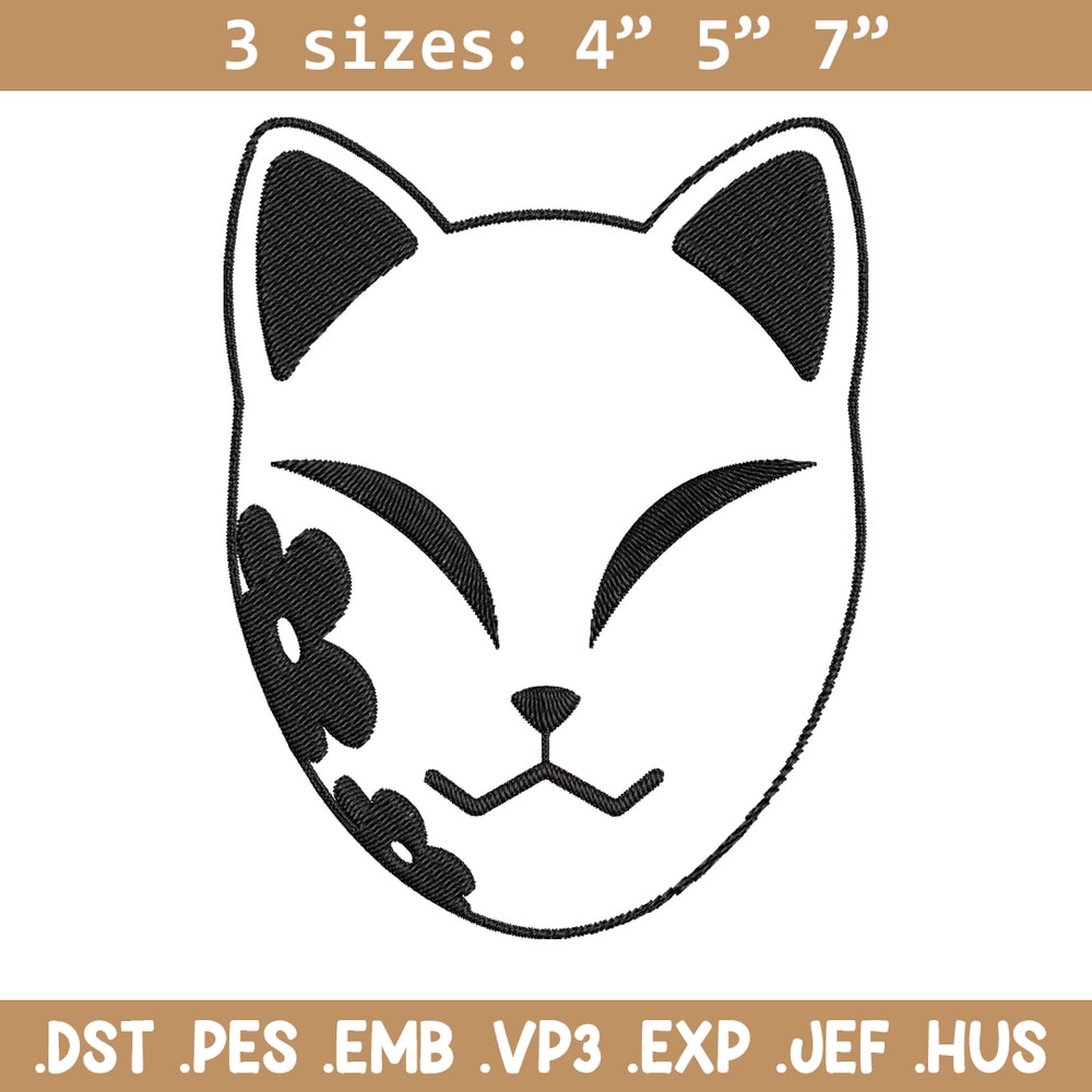 Demon Slayer mask Embroidery Design, Demon slayer Embroidery, Embroidery File, Anime Embroidery, Digital download.jpg