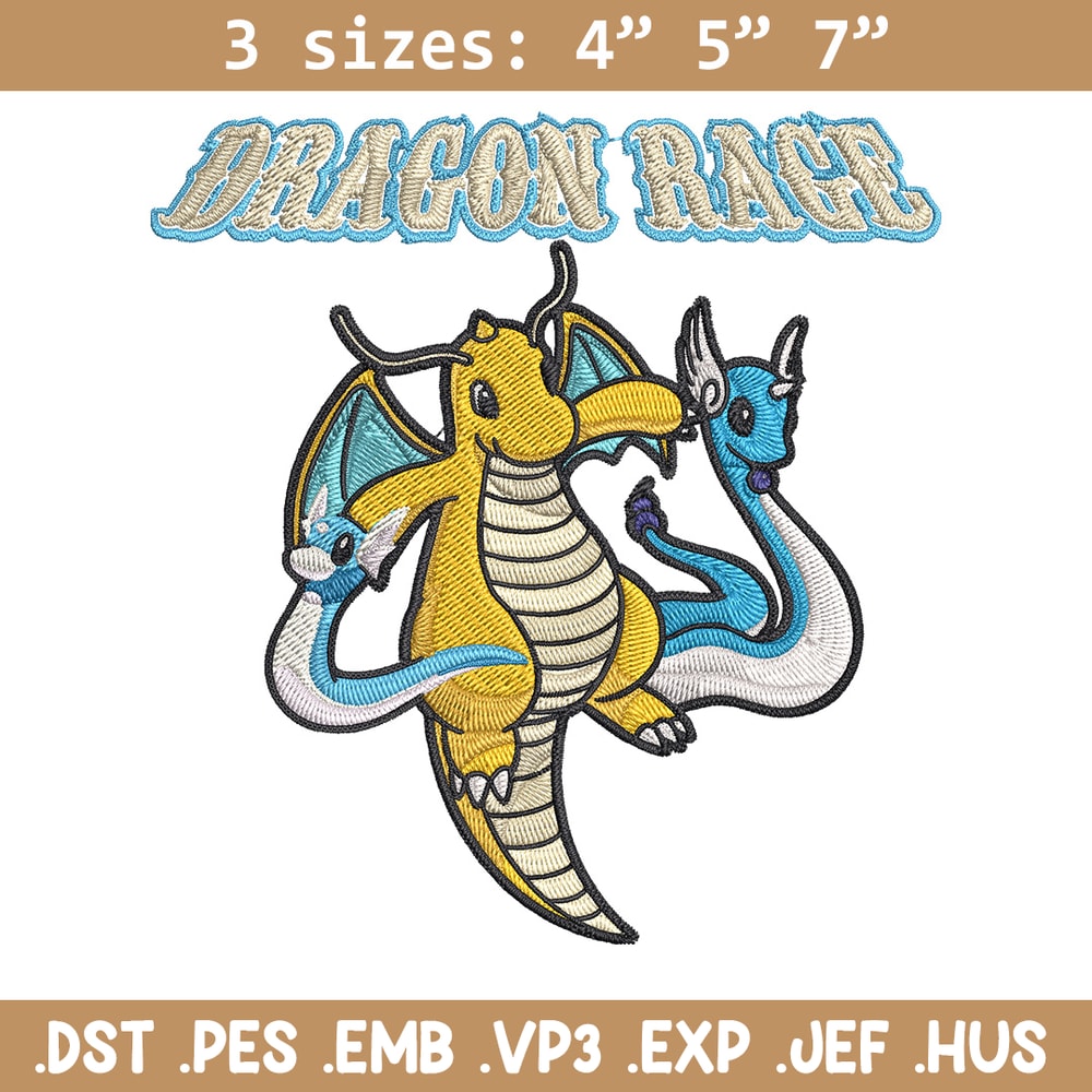 Dragonite Embroidery Design, Pokemon Embroidery, Embroidery File, Anime Embroidery,Anime shirt, Digital download.jpg