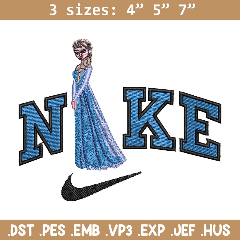 Elsa x nike Embroidery Design, Dinsey Embroidery, Brand Embroidery, Embroidery File, Logo shirt, Digital download.jpg