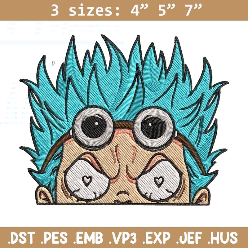 Franky Peeker Embroidery Design, One piece Embroidery, Embroidery File, Anime Embroidery, Anime shirt, Digital download.jpg
