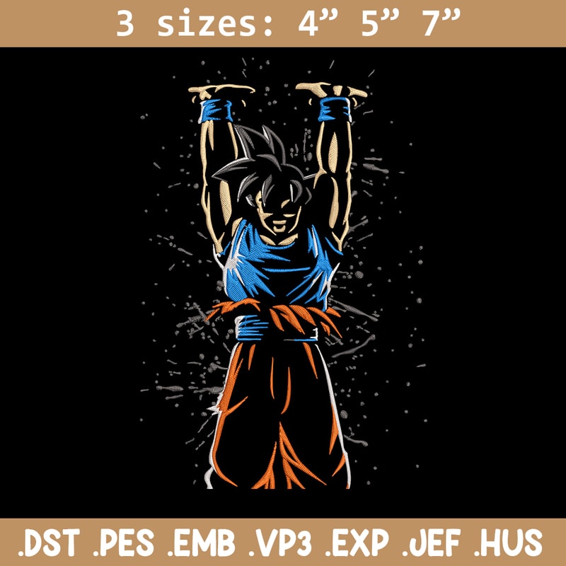 Goku genkidama Embroidery Design, Dragonball Embroidery,Embroidery File, Anime Embroidery, Anime shirt, Digital download.jpg