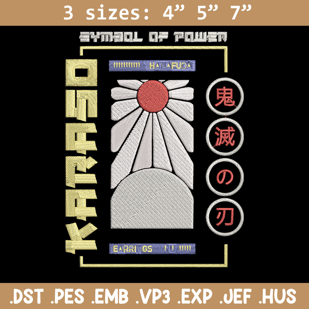 Japan Flag Embroidery Design, Flag Embroidery, Embroidery File, Anime Embroidery, Anime shirt, Digital download.jpg