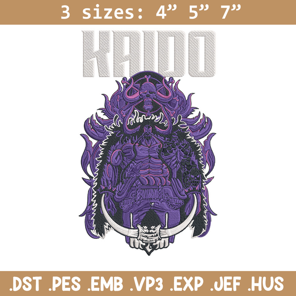 Kaido poster Embroidery Design,One piece Embroidery, Embroidery File, Anime Embroidery, Anime shirt, Digital download.jpg