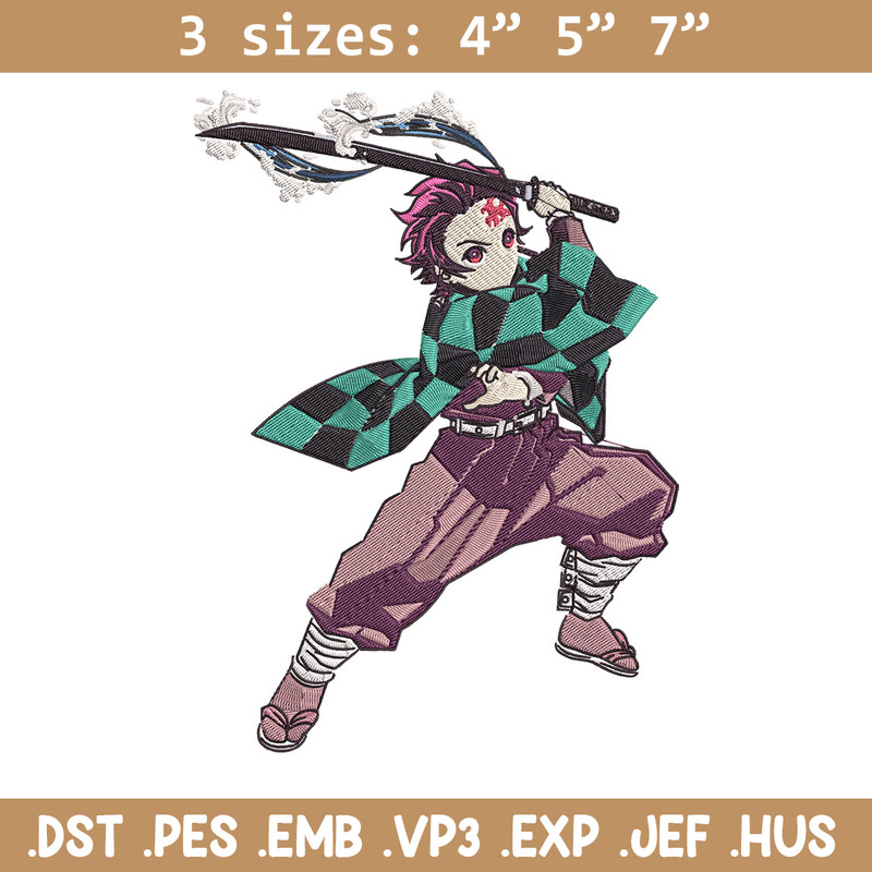 Kamado Tanjiro Embroidery Design, Demon slayer Embroidery,Embroidery File,Anime Embroidery,Anime shirt,Digital download.jpg