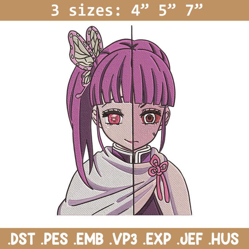 Kanao face Embroidery Design, Demon slayer Embroidery, Embroidery File, Anime Embroidery, Digital download..jpg