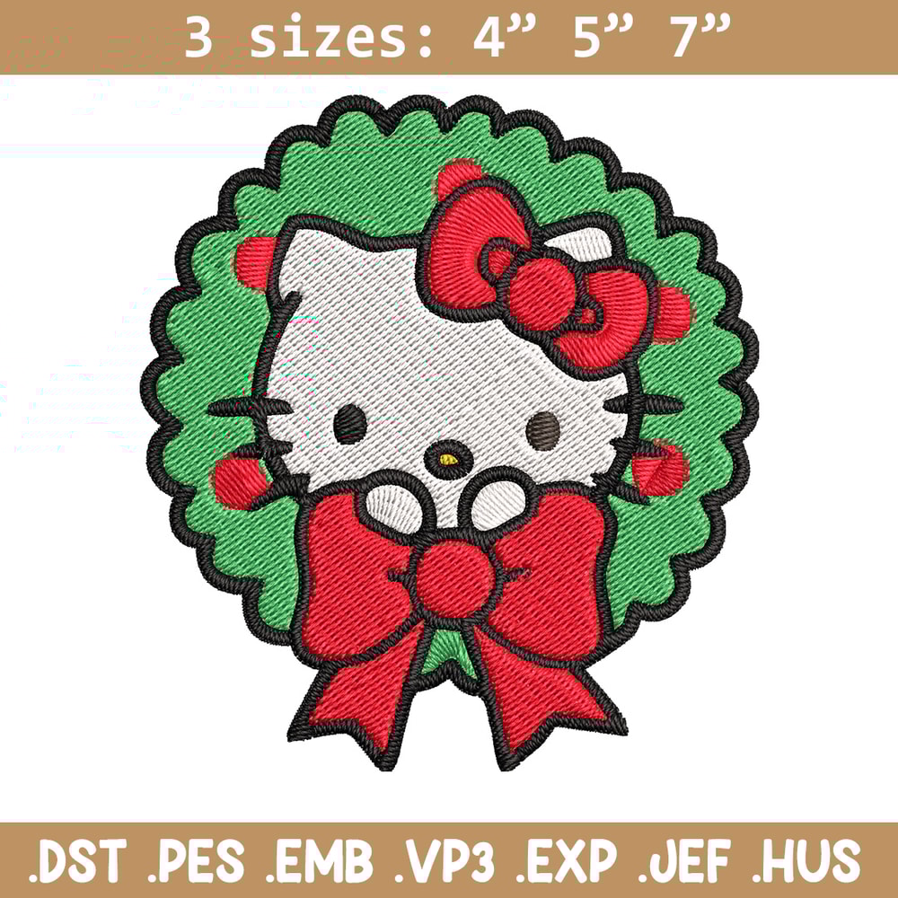 Kitty chrismas Embroidery Design, Kitty Embroidery, Embroidery File, Chrismas Embroidery, Anime shirt, Digital download..jpg
