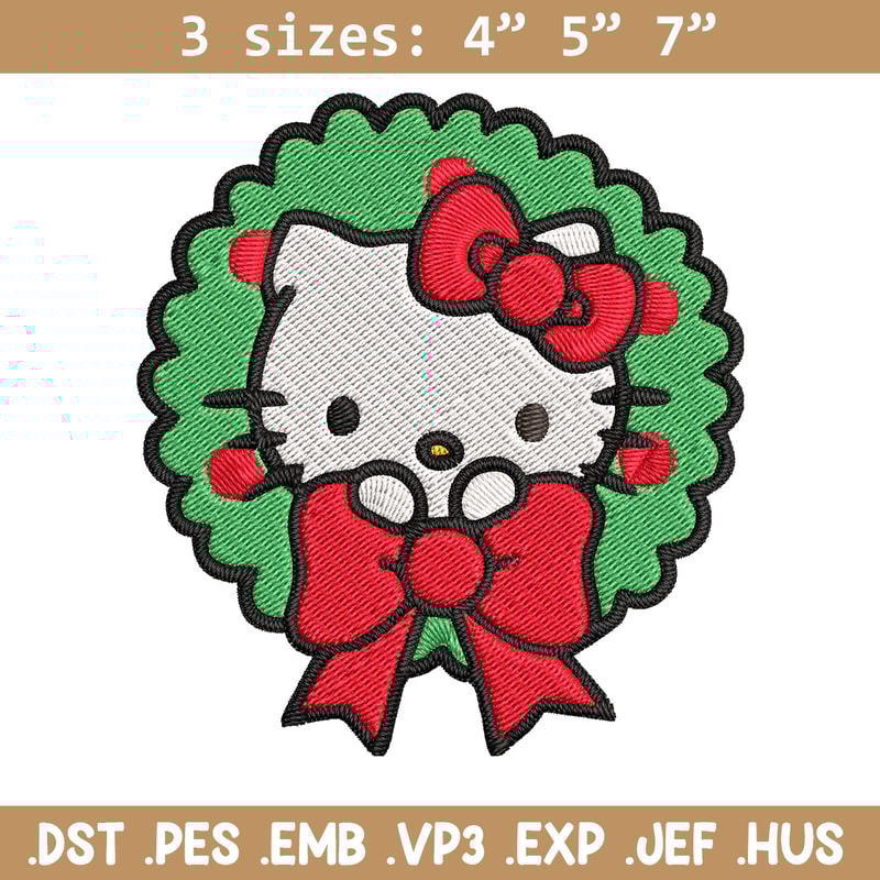Kitty chrismas Embroidery Design, Kitty Embroidery, Embroidery File, Chrismas Embroidery, Anime shirt, Digital download..jpg