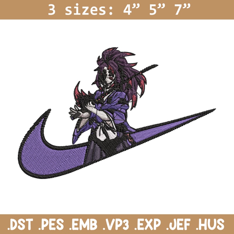 Kokushibo Embroidery Design, Demon slayer Embroidery, Embroidery File, Nike Embroidery, Anime shirt, Digital download.jpg