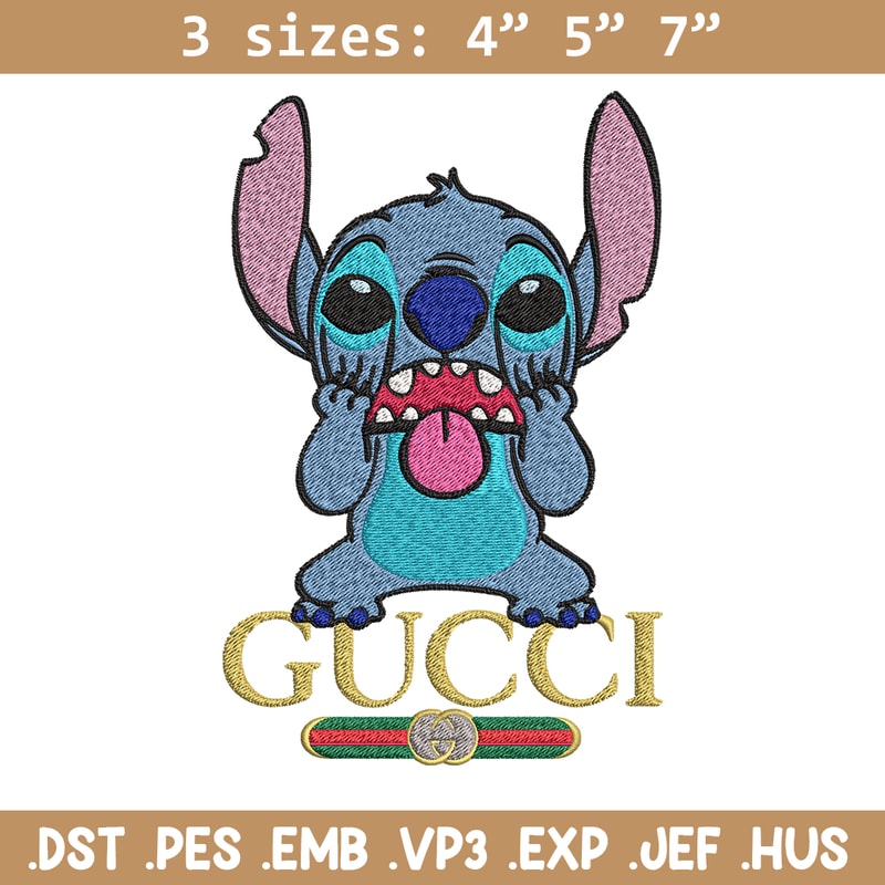 Logo Gucci Stitch Embroidery design, Disney Embroidery, Disney design, Embroidery File, cartoon shirt, Digital download..jpg