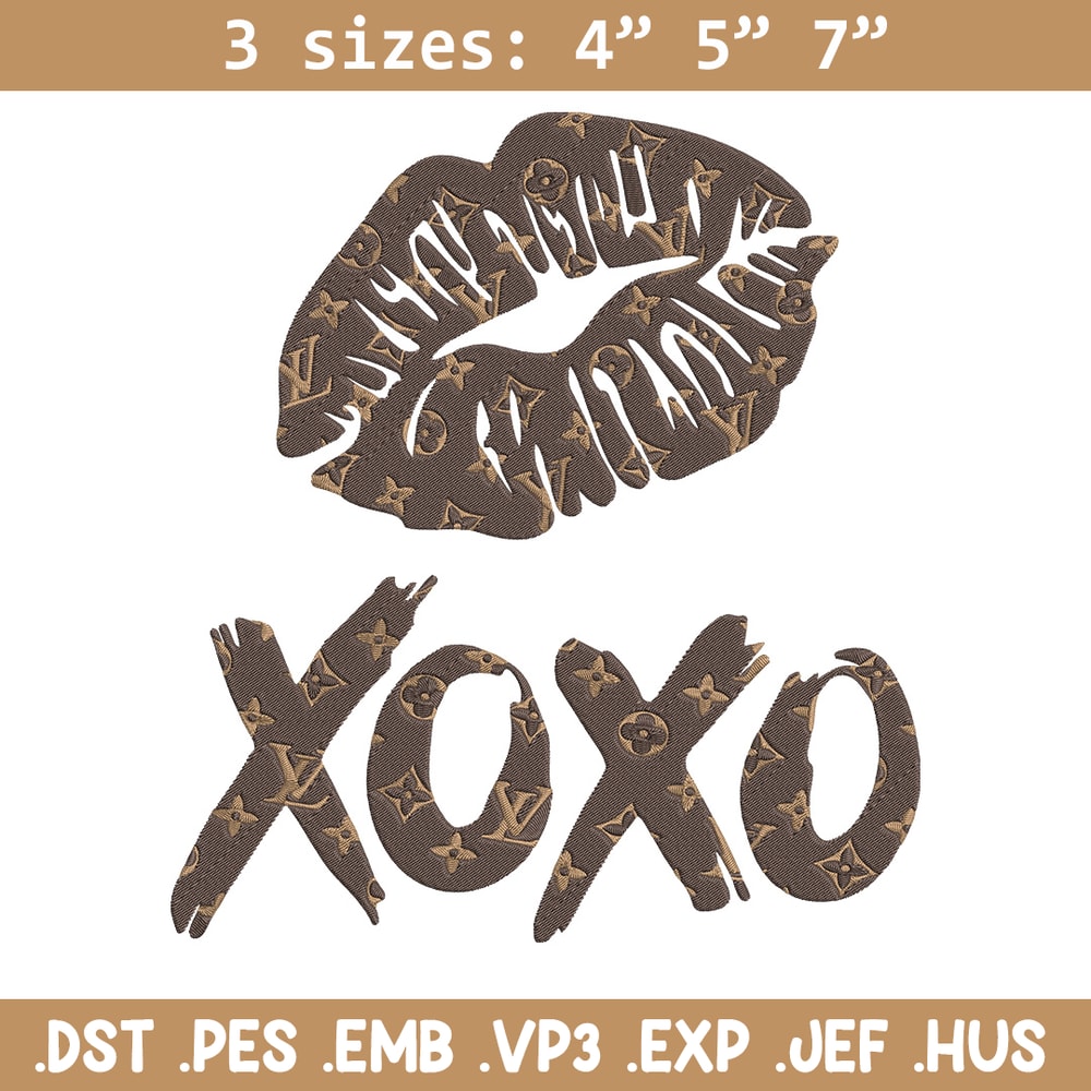 Lv lips xoxo Embroidery Design, Lv Embroidery, Embroidery File, Anime Embroidery, Anime shirt, Digital download..jpg