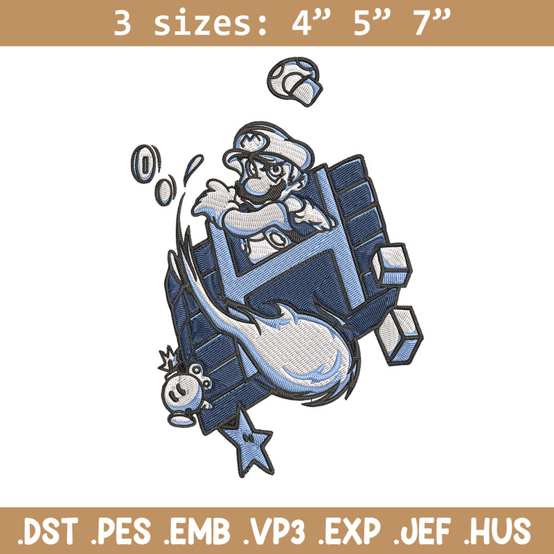 Mario poster Embroidery Design, Mario Embroidery, Embroidery File, Anime Embroidery, Anime shirt, Digital download.jpg