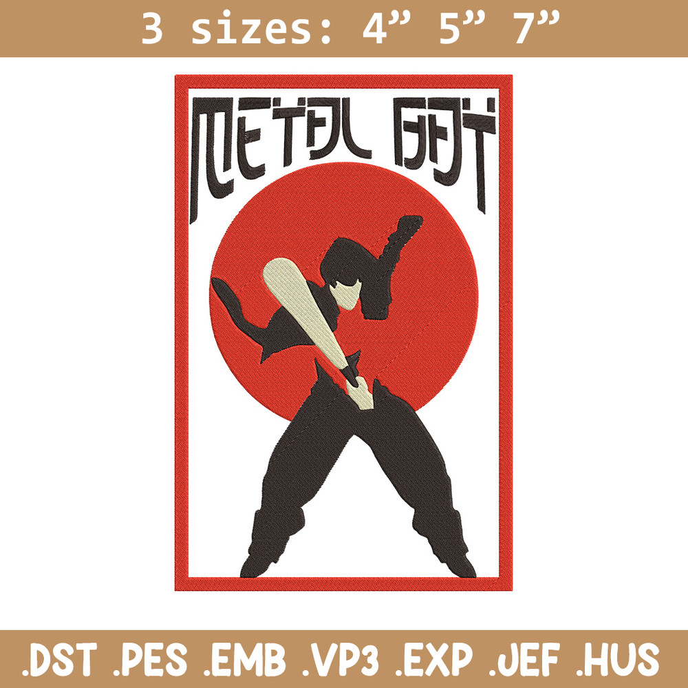 Metal bat Embroidery Design, One punch man Embroidery, Embroidery File, Anime Embroidery, Anime shirt, Digital download..jpg