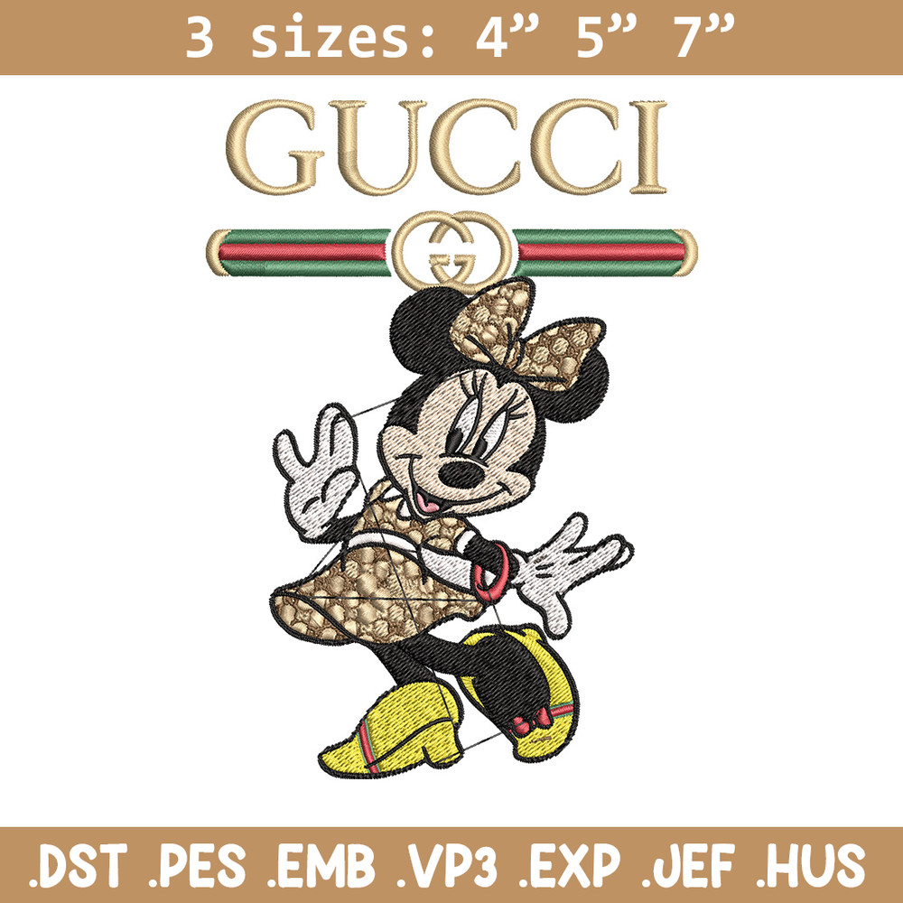 Minnie Embroidery Design, Gucci Embroidery, Brand Embroidery, Logo shirt, Embroidery File, Digital download.jpg