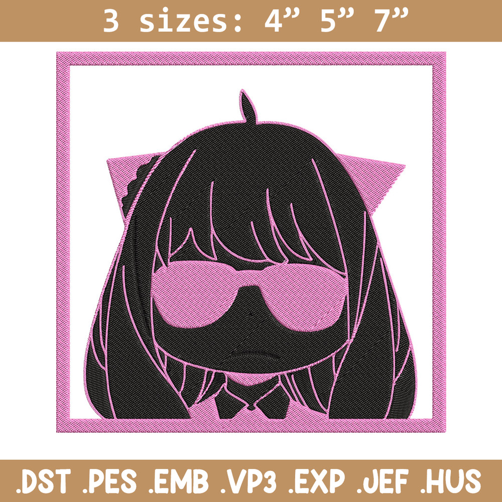 Anya box Embroidery Design, Spy x family Embroidery, Embroidery File, Anime Embroidery, Anime shirt, Digital download.jpg
