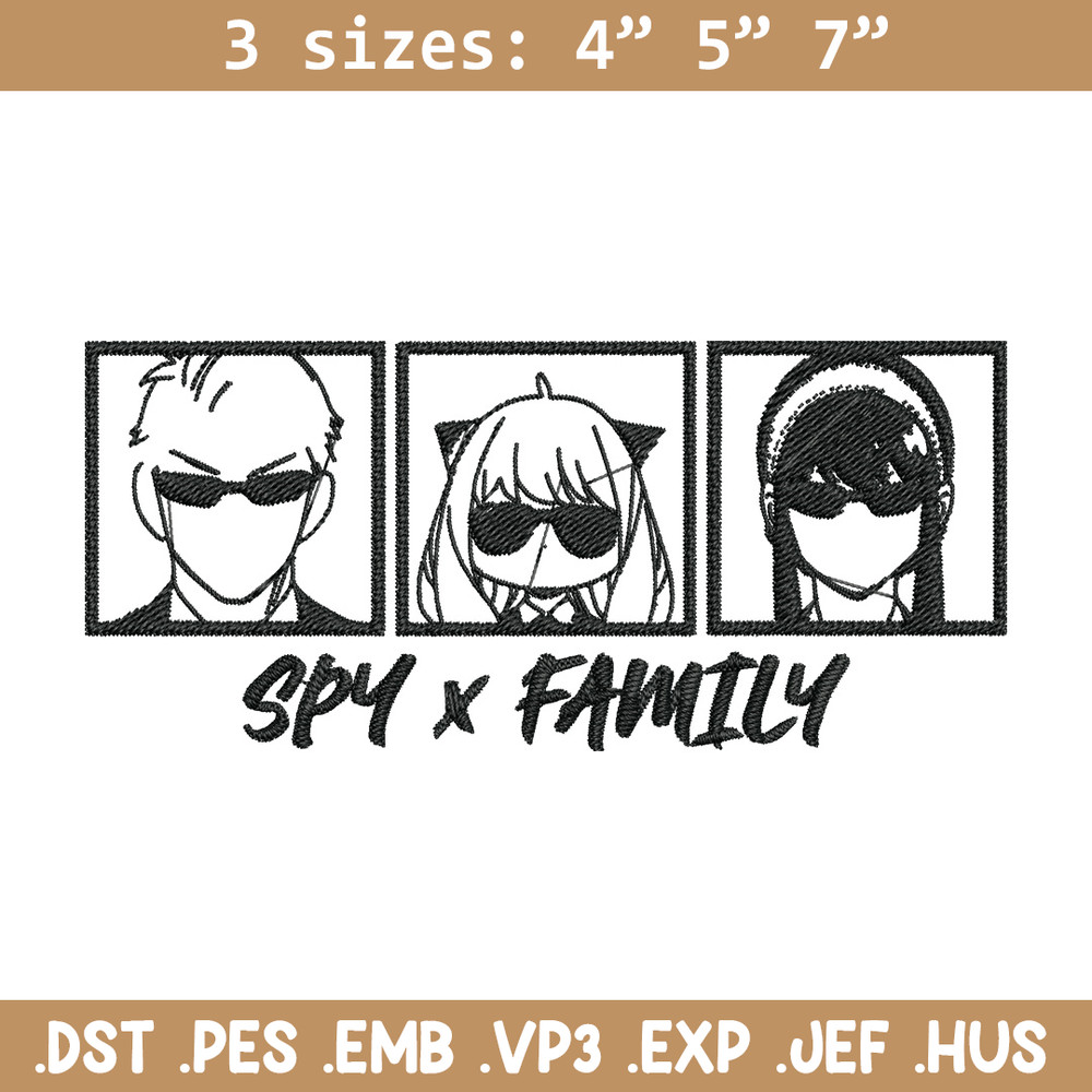 Anya family Embroidery Design, Spy x family Embroidery, Embroidery File, Nike Embroidery, Anime shirt, Digital download.jpg
