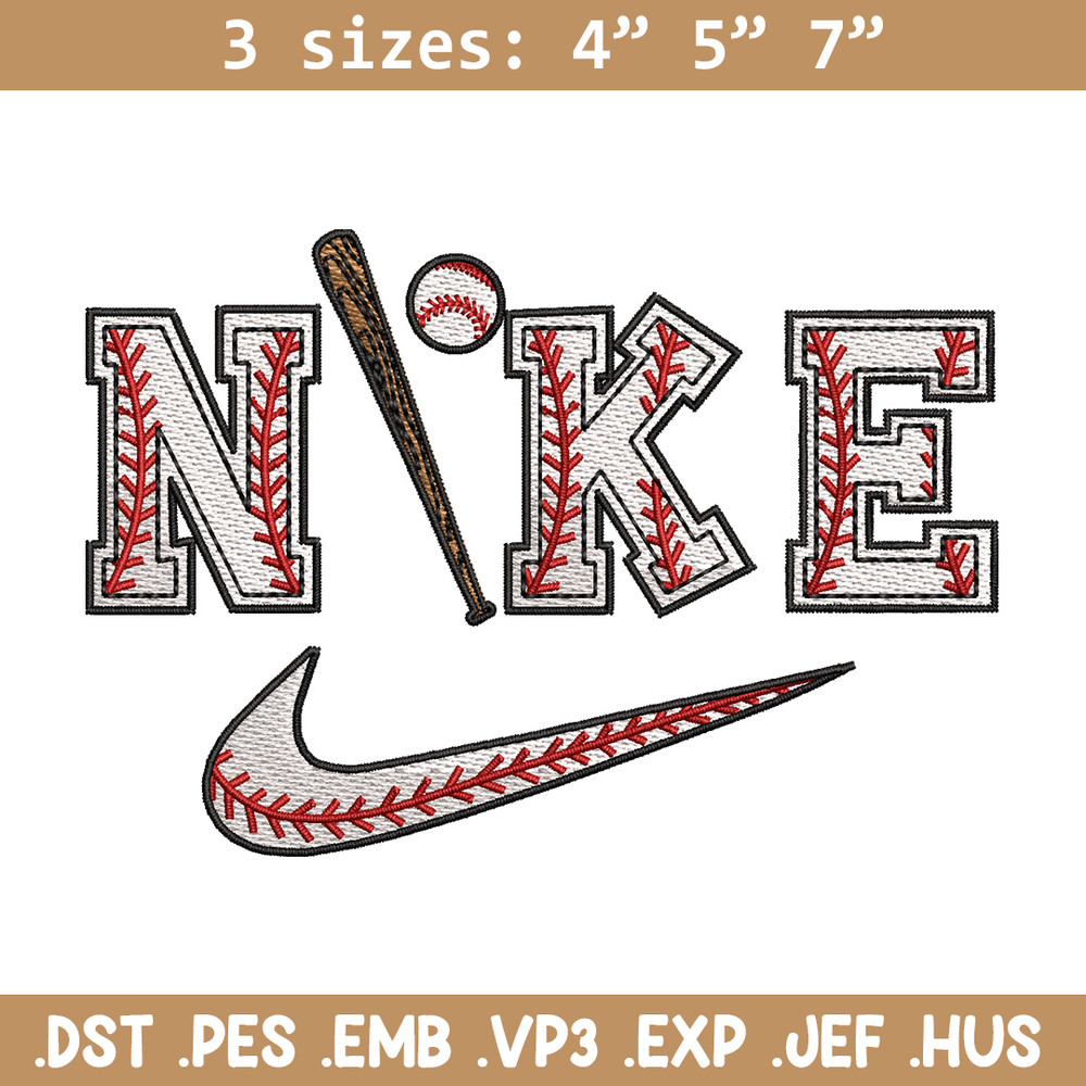 Baseball x nike embroidery design, Baseball embroidery, Nike design, Embroidery shirt, Embroidery file, Digital download.jpg